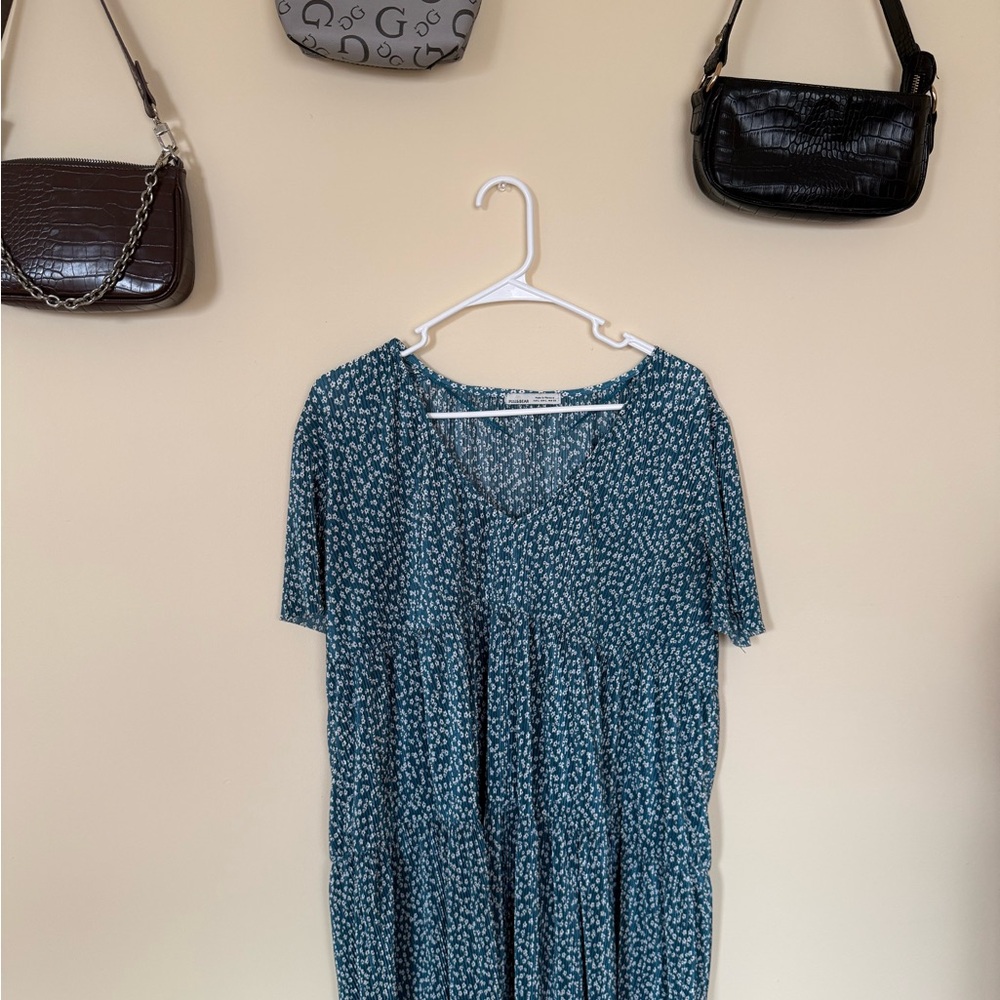 Teal Patterned Dress